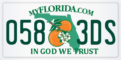 FL license plate 0583DS