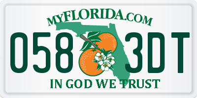 FL license plate 0583DT