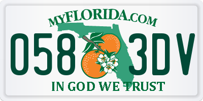 FL license plate 0583DV
