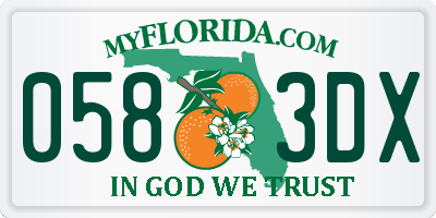FL license plate 0583DX