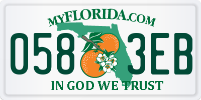 FL license plate 0583EB