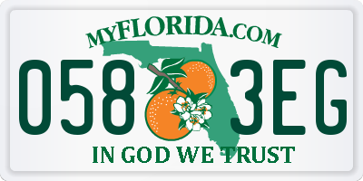 FL license plate 0583EG