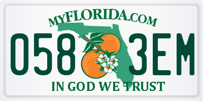 FL license plate 0583EM