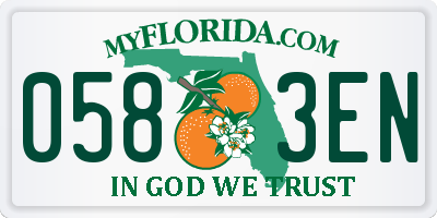FL license plate 0583EN