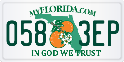 FL license plate 0583EP