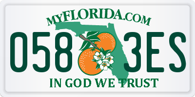 FL license plate 0583ES