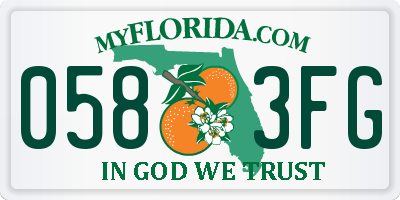 FL license plate 0583FG