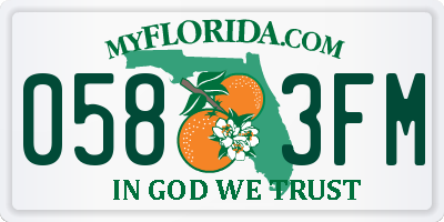 FL license plate 0583FM