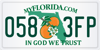 FL license plate 0583FP