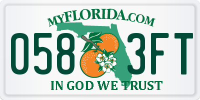 FL license plate 0583FT