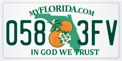FL license plate 0583FV
