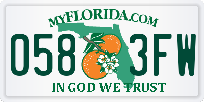 FL license plate 0583FW