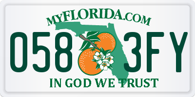 FL license plate 0583FY