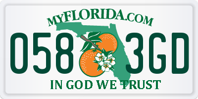 FL license plate 0583GD