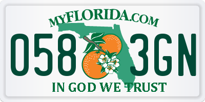 FL license plate 0583GN