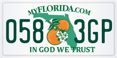 FL license plate 0583GP