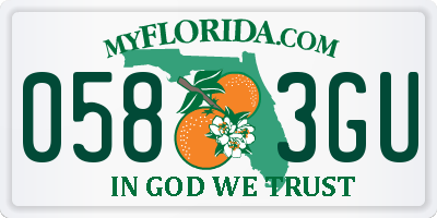 FL license plate 0583GU