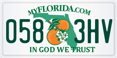 FL license plate 0583HV