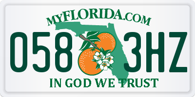 FL license plate 0583HZ