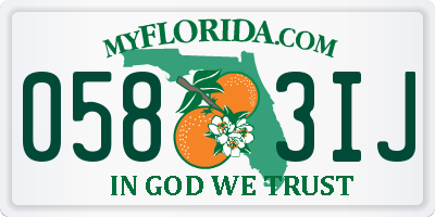 FL license plate 0583IJ