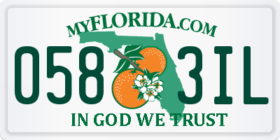 FL license plate 0583IL