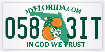 FL license plate 0583IT