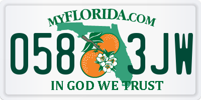 FL license plate 0583JW