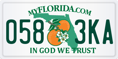 FL license plate 0583KA