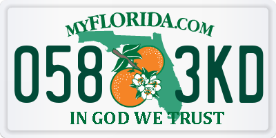 FL license plate 0583KD