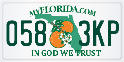 FL license plate 0583KP