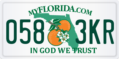FL license plate 0583KR