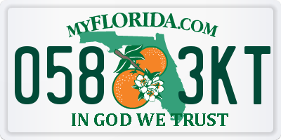 FL license plate 0583KT