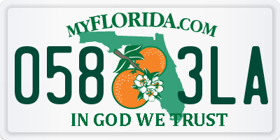 FL license plate 0583LA