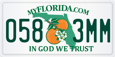 FL license plate 0583MM