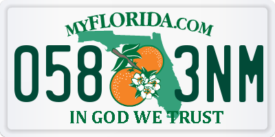 FL license plate 0583NM