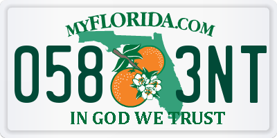 FL license plate 0583NT
