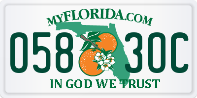 FL license plate 0583OC