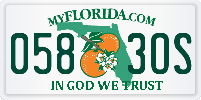 FL license plate 0583OS