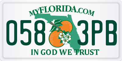 FL license plate 0583PB