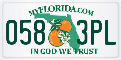 FL license plate 0583PL