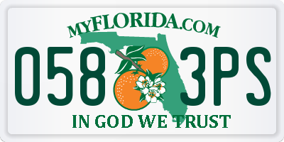 FL license plate 0583PS