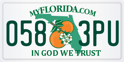 FL license plate 0583PU