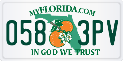 FL license plate 0583PV