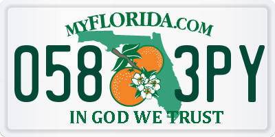 FL license plate 0583PY