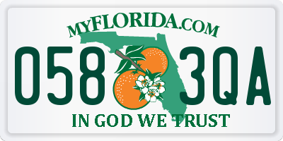 FL license plate 0583QA