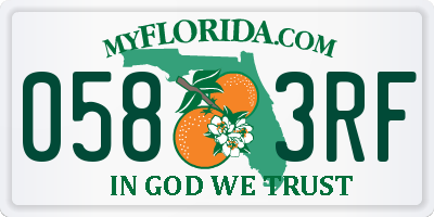 FL license plate 0583RF