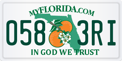 FL license plate 0583RI