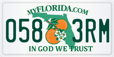 FL license plate 0583RM