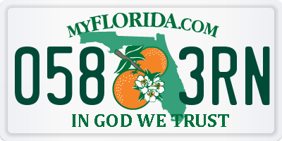 FL license plate 0583RN