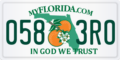 FL license plate 0583RO